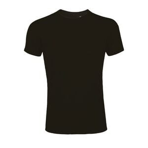 SOL'S 00580 - Imperial FIT T Shirt Uomo Slim Girocollo Manica Corta Nero profondo