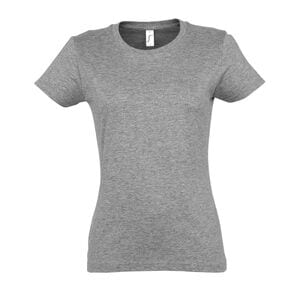 SOL'S 11502 - Imperial WOMEN T Shirt Donna Girocollo Grigio medio melange