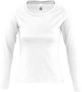 SOL'S 11425 - MAJESTIC T Shirt Donna Girocollo Manica Lunga Bianco