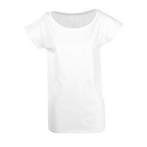 SOL'S 11398 - MARYLIN T Shirt Lunga Donna Manica Corta Kimono Bianco