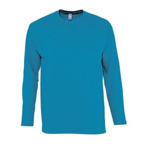 SOL'S 11420 - MONARCH T Shirt Uomo Girocollo Manica Lunga Acqua