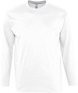 SOL'S 11420 - MONARCH T Shirt Uomo Girocollo Manica Lunga Bianco