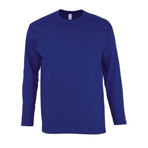 SOL'S 11420 - MONARCH T Shirt Uomo Girocollo Manica Lunga Blu coloniale