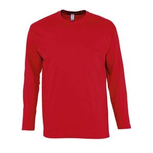 SOL'S 11420 - MONARCH T Shirt Uomo Girocollo Manica Lunga Rosso