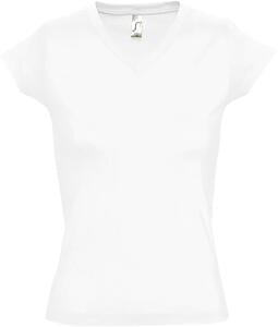 SOL'S 11388 - MOON T Shirt Donna Scollo A "V" Bianco