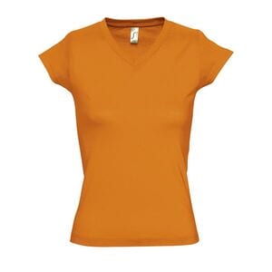 SOL'S 11388 - MOON T Shirt Donna Scollo A "V" Arancio