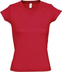 SOL'S 11388 - MOON T Shirt Donna Scollo A "V" Rosso