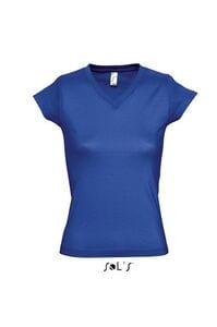SOL'S 11388 - MOON T Shirt Donna Scollo A "V" Blu royal
