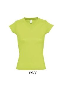 SOL'S 11388 - MOON T Shirt Donna Scollo A "V" Verde mela