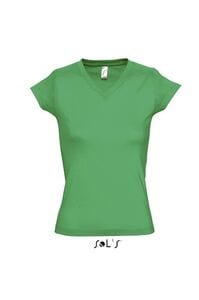 SOL'S 11388 - MOON T Shirt Donna Scollo A "V" Verde prato