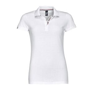 SOL'S 01407 - PATRIOT WOMEN Polo Donna Manica Corta Bianco / Rosso