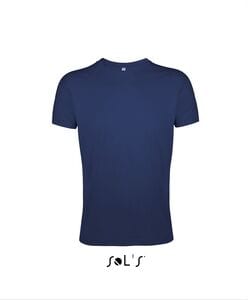 SOL'S 00553 - REGENT FIT T Shirt Uomo Slim Girocollo Manica Corta Blu oltremare