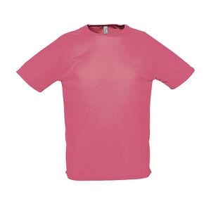 SOL'S 11939 - SPORTY T Shirt Uomo Manica A Raglan Corallo fluo