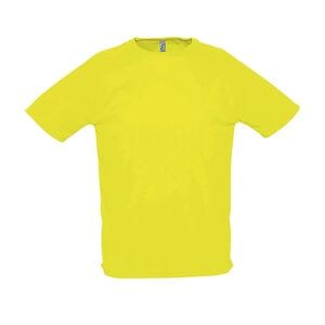 SOL'S 11939 - SPORTY T Shirt Uomo Manica A Raglan Giallo fluo
