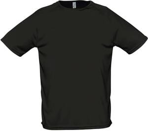 SOL'S 11939 - SPORTY T Shirt Uomo Manica A Raglan Nero