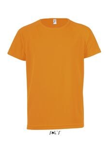 SOL'S 01166 - SPORTY KIDS T Shirt Bambino Manica A Raglan Orange fluo