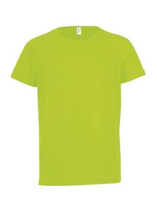 SOL'S 01166 - SPORTY KIDS T Shirt Bambino Manica A Raglan Verde fluo