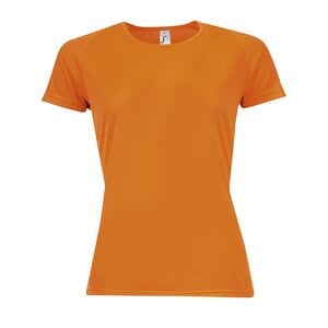 SOL'S 01159 - SPORTY WOMEN T Shirt Donna Manica A Raglan Orange fluo