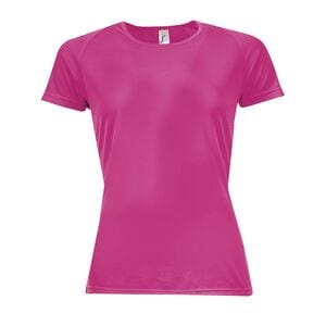 SOL'S 01159 - SPORTY WOMEN T Shirt Donna Manica A Raglan Rosa fluo 2