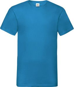Fruit of the Loom SC22V - T-shirt con scollatura a V Azur Blue