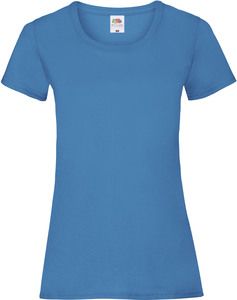 Fruit of the Loom SC61372 - T-shirt da donna in cotone Azur Blue