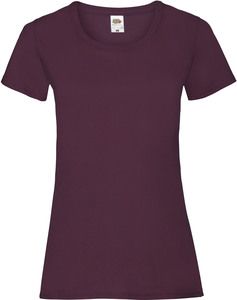 Fruit of the Loom SC61372 - T-shirt da donna in cotone Burgundy