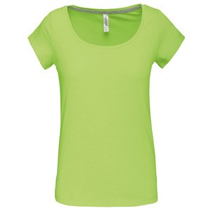 Kariban K384 - T-shirt donna a maniche corte e scollo a barchetta Verde lime