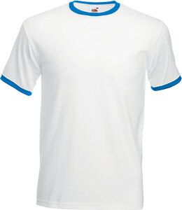 Fruit of the Loom SC61168 - T-shirt da uomo bicolore Bianco / Blu royal
