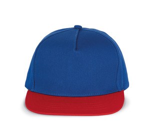 K-up KP147 - CAPPELLINO BAMBINO SNAPBACK - 5 PANNELLI Royal Blue / Red
