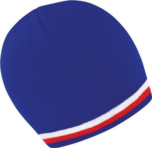 Result R368X - National Beanie Berretto "Supporter" Royal Blue / White / Red