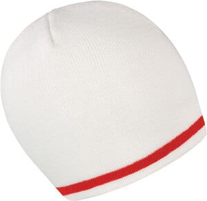Result R368X - National Beanie Berretto "Supporter" Bianco / Rosso