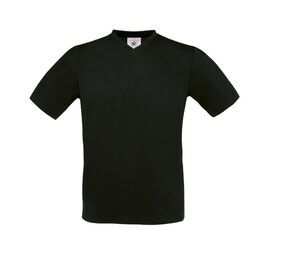 B&C BC163 - Maglietta da uomo con scollo a V 100% cotone Nero