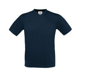 B&C BC163 - Maglietta da uomo con scollo a V 100% cotone Blu navy