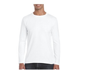 Gildan GN644 - T-shirt manica lunga da uomo Bianco