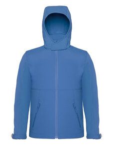 B&C BC651 - Hooded Soft-Shell Kids Azure