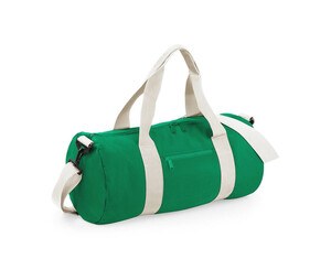 Bag Base BG144 - Borsa da viaggio Barrel Bag Kelly Green/Off White