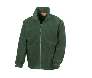 Result RS036 - Felpa con zip da uomo Verde bosco