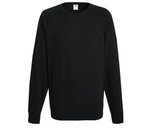 Fruit of the Loom SC360 - Felpa raglan da uomo Nero