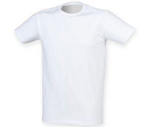 Skinnifit SF121 - T-shirt da uomo in cotone elasticizzato Bianco