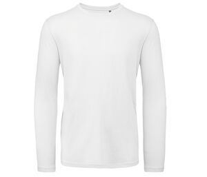 B&C BC070 - T-shirt da uomo a maniche lunghe in cotone biologico Bianco