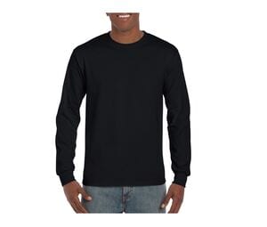 Gildan GN401 - T-shirt a maniche lunghe da uomo Nero