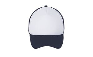 SOL'S 01668 - BUBBLE Cappellino Adulto A 5 Pannelli Con Rete Bianco / Blu oltremare