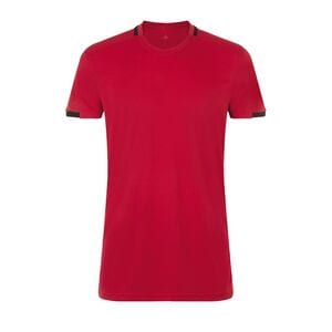 SOL'S 01717 - CLASSICO Maglia Adulto Con Inserti Rosso / Nero