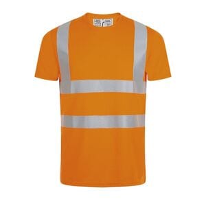 SOL'S 01721 - MERCURE PRO T Shirt Alta Visibilità Manica Corta Neon Orange