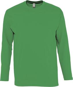 SOL'S 11420 - MONARCH T Shirt Uomo Girocollo Manica Lunga Verde prato