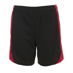 SOL'S 01718 - OLIMPICO Pantaloncino Adulto Con Inserti Nero / Rosso