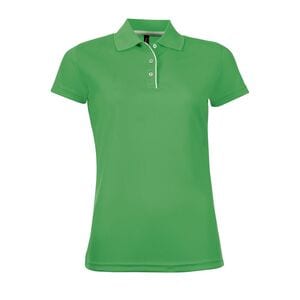 SOL'S 01179 - PERFORMER WOMEN Polo Donna Sportiva Verde prato