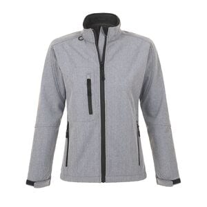 SOL'S 46800 - ROXY Giacca Donna Softshell Full Zip Grigio medio melange