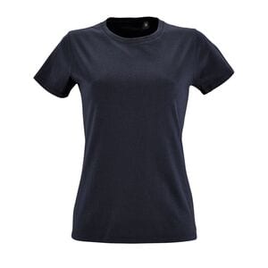SOL'S 02080 - Imperial FIT WOMEN T Shirt Donna Slim Girocollo Manica Corta Blu oltremare