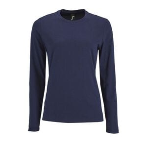 SOL'S 02075 - Imperial LSL WOMEN T Shirt Donna Manica Lunga Blu oltremare